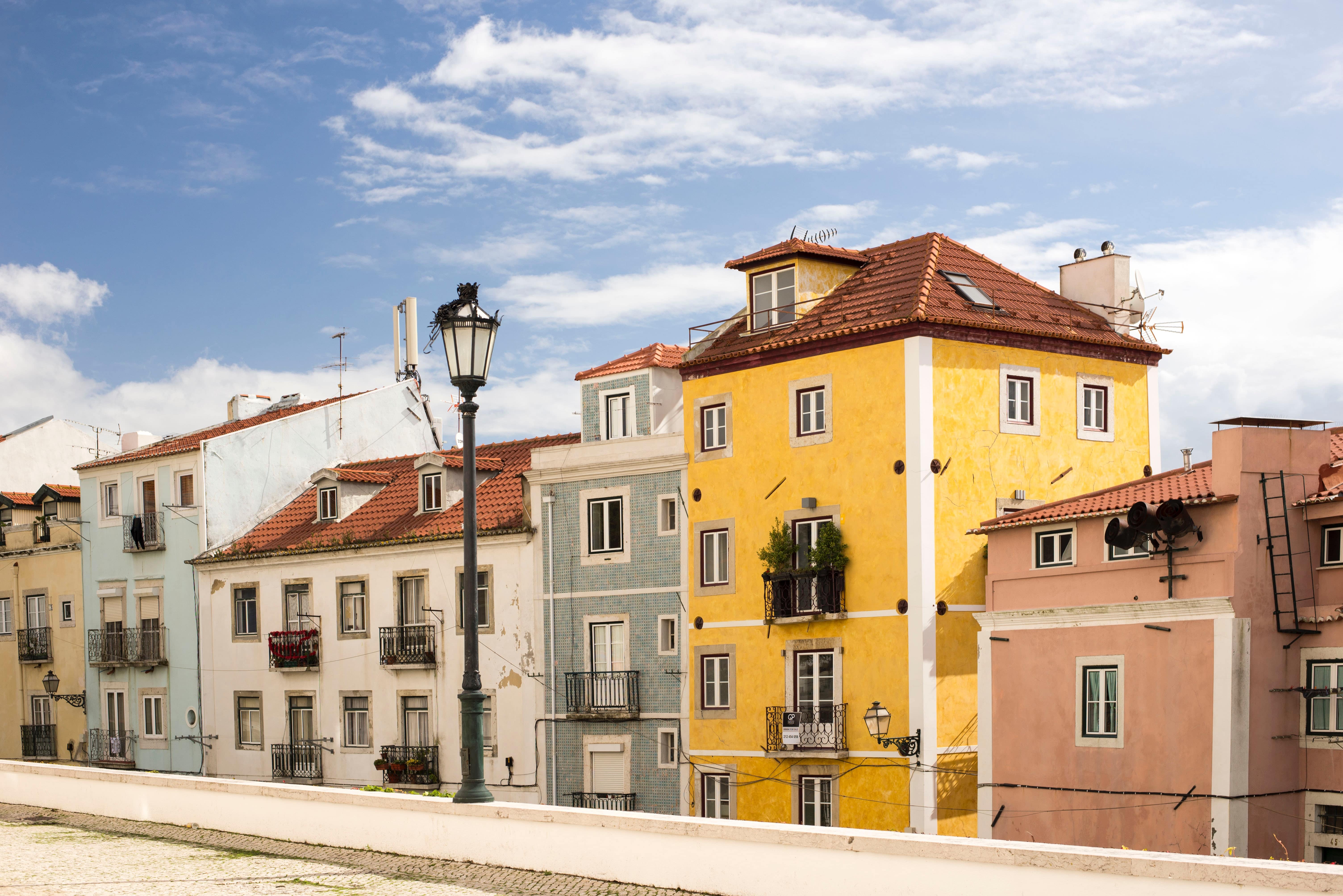 Lisbon Portugal colourful street - Photo by Anna Dziubinska